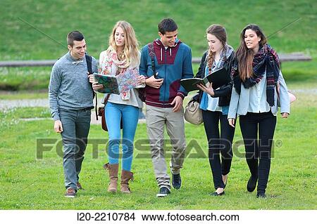 Young students at campus View Large Photo Image Picture - Young students at campus. Fotosearch