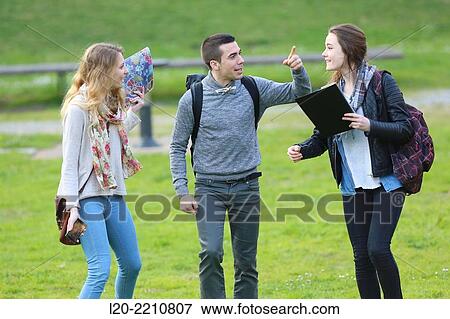 Young students at campus View Large Photo Image Stock Photo - Young students at campus. Fotosearch