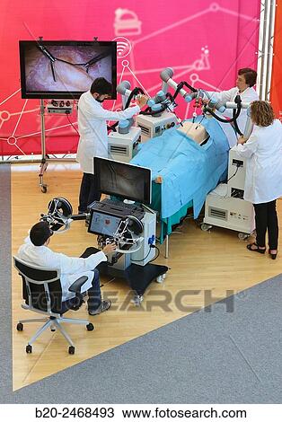 Development of a surgical robot with 3D vision and tactile sensations. View Large Photo Image Stock Image - Development of a surgical robot with 3D vision and tactile sensations.. Fotosearch