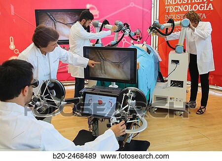Development of a surgical robot with 3D vision and tactile sensations. View Large Photo Image Stock Photo - Development of a surgical robot with 3D vision and tactile sensations.. Fotosearch