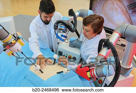 Development of a surgical robot with 3D vision and tactile sensations. View Large Photo Image Stock Photograph - Development of a surgical robot with 3D vision and tactile sensations.. Fotosearch