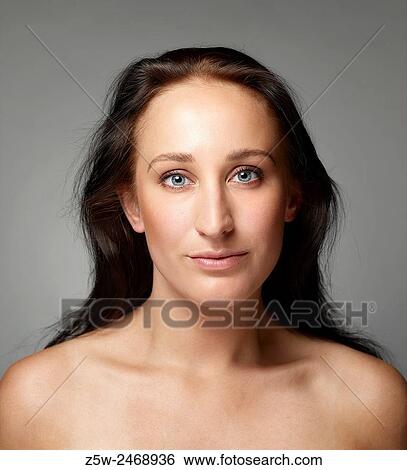 Portrait, natural beautiful woman face, head and shoulder shot. View Large Photo Image Stock Photograph - Portrait, natural beautiful woman face, head and shoulder shot.. Fotosearch