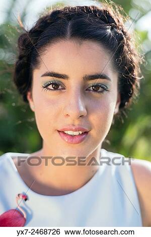 Portrait of a beautiful brunette teenager. View Large Photo Image Stock Photograph - Portrait of a beautiful brunette teenager.. Fotosearch