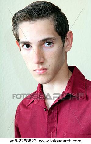 Stock Image - Portrait of young boy. Fotosearch