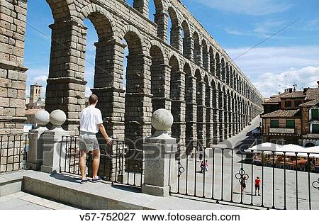 Roman Aqueduct and Azoguejo square, Segovia, Castilla-Leon, Spain View Large Photo Image Stock Photo - Roman Aqueduct and Azoguejo square, Segovia, Castilla-Leon, Spain. Fotosearch