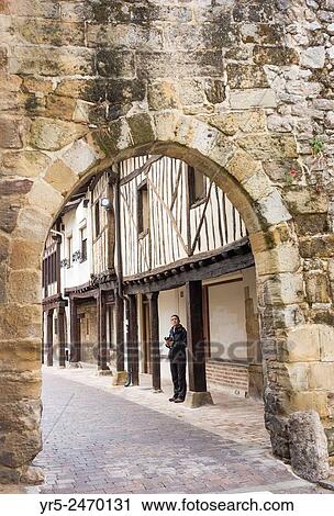 12th Century town wall gateway, Puerta de la Tobalina in Aguilar de Campoo, Palencia Province, Spain. View Large Photo Image Stock Image - 12th Century town wall gateway, Puerta de la Tobalina in Aguilar de Campoo, Palencia Province, Spain.. Fotosearch
