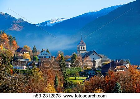 A view of the small village of Marthod in the Savoie region of the French Alps. View Large Photo Image Stock Photo - A view of the small village of Marthod in the Savoie region of the French Alps.. Fotosearch