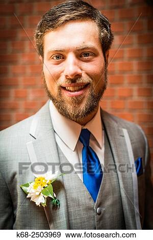 Stock Photo - a young man on his wedding day. Fotosearch