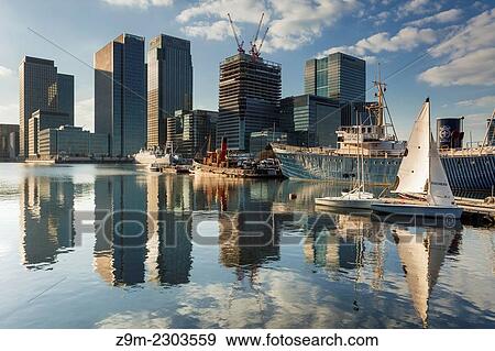 Afternoon at Canary Wharf, London, England. View Large Photo Image Stock Photo - Afternoon at Canary Wharf, London, England.. Fotosearch