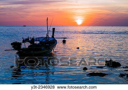 Asia. Thailand. Andaman Sea. Koh Lanta island. Klong Khong Beach. Sunset. View Large Photo Image Stock Photo - Asia. Thailand. Andaman Sea. Koh Lanta island. Klong Khong Beach. Sunset.. Fotosearch