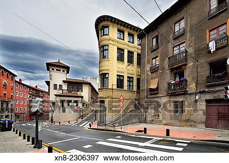 Atxuri Street, Bilbao, Biscay, Basque Country, Euskadi, Spain, Europe. View Large Photo Image Stock Photo - Atxuri Street, Bilbao, Biscay, Basque Country, Euskadi, Spain, Europe.. Fotosearch
