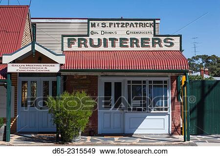 Australia, South Australia, Clare Valley, Farrell Flat, Fruiterers sign. View Large Photo Image Stock Photo - Australia, South Australia, Clare Valley, Farrell Flat, Fruiterers sign.. Fotosearch
