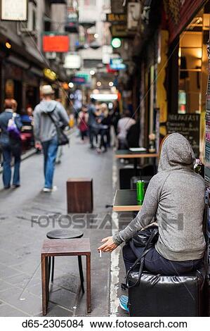 Australia, Victoria, VIC, Melbourne, Degraves Street, outdoor cafe, NR. View Large Photo Image Picture - Australia, Victoria, VIC, Melbourne, Degraves Street, outdoor cafe, NR.. Fotosearch