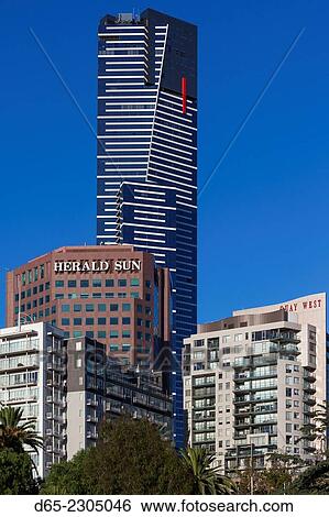 Australia, Victoria, VIC, Melbourne, Southbank, Eureka Tower, morning. View Large Photo Image Stock Photograph - Australia, Victoria, VIC, Melbourne, Southbank, Eureka Tower, morning.. Fotosearch