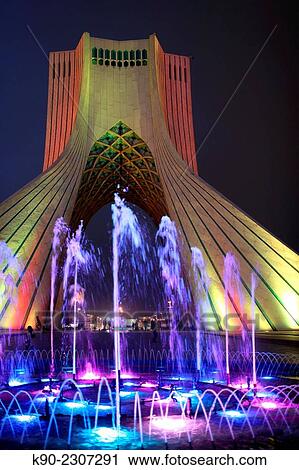 Azadi Tower, Borj-e Azadi, Tehran, Iran, Asia. View Large Photo Image Stock Image - Azadi Tower, Borj-e Azadi, Tehran, Iran, Asia.. Fotosearch