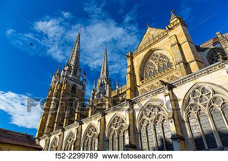 Stock Photo - Bayonne Cathedral, Bayona, Pyrénées-Atlantiques department, Aquitania, France.. Fotosearch
