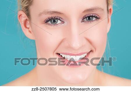 Beautiful young Caucasian woman smiling. View Large Photo Image Stock Photography - Beautiful young Caucasian woman smiling.. Fotosearch