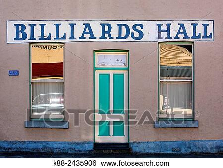 Stock Photograph - Billiard Hall in small country town. Chiltern, Victoria, Australia.. Fotosearch