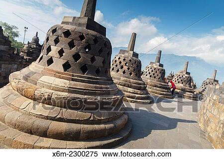 Stock Photography - Borobudur buddhist temple. Magelang, Java. Indonesia, Asia.. Fotosearch