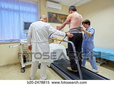 Stock Photography - Cardiac stress test, Hospital Donostia, San Sebastian, Gipuzkoa, Basque Country, Spain. Fotosearch