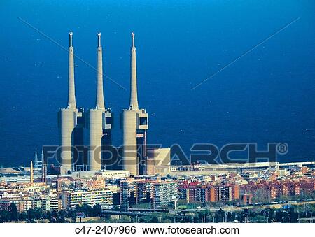 Central térmica. Sant Adrià del Besos, Barcelona, Catalonia, Spain View Large Photo Image Stock Photograph - Central térmica. Sant Adrià del Besos, Barcelona, Catalonia, Spain. Fotosearch