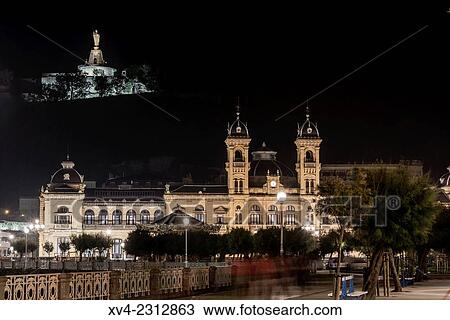 City Hall. Old town of San Sebastián by night. Donostia, Basque Country, Spain. View Large Photo Image Stock Image - City Hall. Old town of San Sebastián by night. Donostia, Basque Country, Spain.. Fotosearch