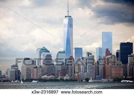 cityscape, skyscrapers, financial district, Manhattan, New York, Usa, America. View Large Photo Image Stock Photo - cityscape, skyscrapers, financial district, Manhattan, New York, Usa, America.. Fotosearch
