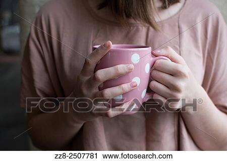 Close up of a woman drinking coffee. View Large Photo Image Stock Image - Close up of a woman drinking coffee.. Fotosearch