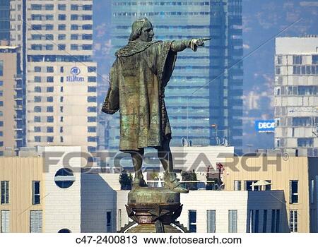 Columbus monument. Barcelona, Catalonia, Spain View Large Photo Image Stock Image - Columbus monument. Barcelona, Catalonia, Spain. Fotosearch