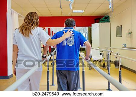Control of walking, parallel bars, reeducation exercise, Rebahilitation, Hospital Donostia, San Sebastian, Gipuzkoa, Basque Country, Spain View Large Photo Image Stock Photo - Control of walking, parallel bars, reeducation exercise, Rebahilitation, Hospital Donostia, San Sebastian, Gipuzkoa, Basque Country, Spain. Fotosearch
