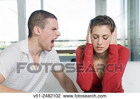 Couple conflict at home View Large Photo Image Stock Image - Couple conflict at home. Fotosearch