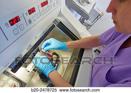 Stock Photography - Cryostat for Standard Applications in the Clinical Histopathology Laboratory, Anatomic Pathology, Hospital Donostia, San Sebastian, Gipuzkoa, Basque Country, Spain. Fotosearch
