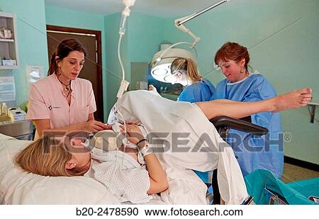 Stock Image - Delivery room, Births Area, Newborns, Hospital Donostia, San Sebastian, Gipuzkoa, Basque Country, Spain. Fotosearch