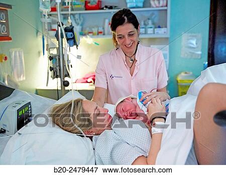 Stock Photo - Delivery room, Births Area, Newborns, Hospital Donostia, San Sebastian, Gipuzkoa, Basque Country, Spain. Fotosearch