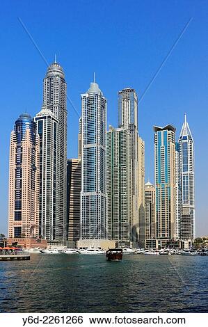 Dubai Marina, United Arab Emirates. View Large Photo Image Stock Photograph - Dubai Marina, United Arab Emirates.. Fotosearch