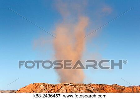 Stock Photo - Dust storm in Flinders Ranges, South Australia.. Fotosearch