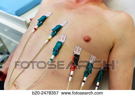 Stock Photo - Electrocardiogram, Treatment room, Medical consultation, Ambulatory Lezo, Gipuzkoa, Basque Country, Spain. Fotosearch
