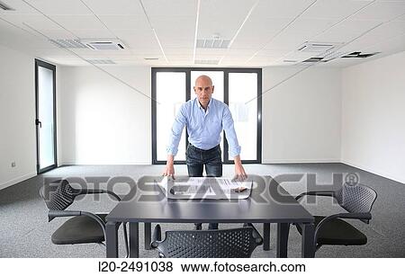 Stock Photo - Executive. Site plan. Meeting room. Office building.. Fotosearch
