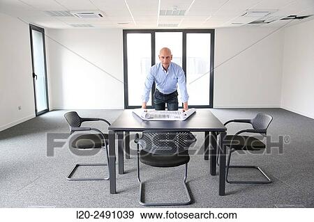 Stock Photo - Executive. Site plan. Meeting room. Office building.. Fotosearch