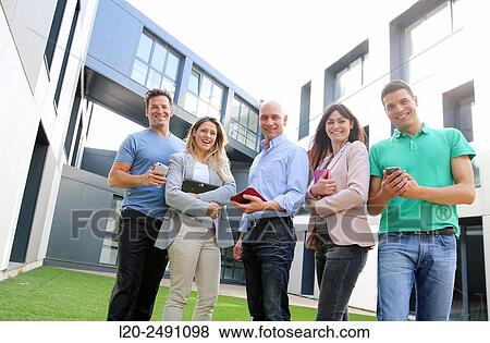 Executive Team. Exterior. Office. Coworking. View Large Photo Image Stock Photo - Executive Team. Exterior. Office. Coworking.. Fotosearch