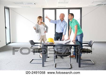 Executives. Site plan. Meeting room. Office building. View Large Photo Image Stock Photo - Executives. Site plan. Meeting room. Office building.. Fotosearch