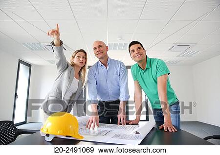 Executives. Site plan. Meeting room. Office building. View Large Photo Image Stock Photo - Executives. Site plan. Meeting room. Office building.. Fotosearch