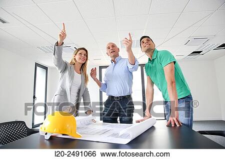 Executives. Site plan. Meeting room. Office building. View Large Photo Image Stock Photograph - Executives. Site plan. Meeting room. Office building.. Fotosearch