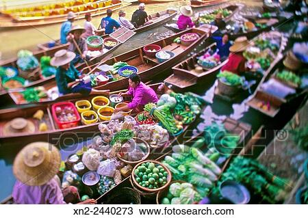 Floating Market, Bangkok. Thailand. View Large Photo Image Stock Image - Floating Market, Bangkok. Thailand.. Fotosearch