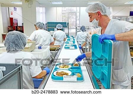 Food serving line, Hospital meal preparation, Kitchen, Hospital Donostia, San Sebastian, Gipuzkoa, Basque Country, Spain View Large Photo Image Stock Image - Food serving line, Hospital meal preparation, Kitchen, Hospital Donostia, San Sebastian, Gipuzkoa, Basque Country, Spain. Fotosearch
