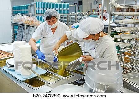 Food serving line, Hospital meal preparation, Kitchen, Hospital Donostia, San Sebastian, Gipuzkoa, Basque Country, Spain View Large Photo Image Stock Image - Food serving line, Hospital meal preparation, Kitchen, Hospital Donostia, San Sebastian, Gipuzkoa, Basque Country, Spain. Fotosearch