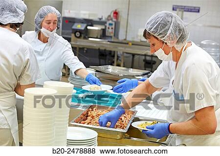 Food serving line, Hospital meal preparation, Kitchen, Hospital Donostia, San Sebastian, Gipuzkoa, Basque Country, Spain View Large Photo Image Stock Photo - Food serving line, Hospital meal preparation, Kitchen, Hospital Donostia, San Sebastian, Gipuzkoa, Basque Country, Spain. Fotosearch