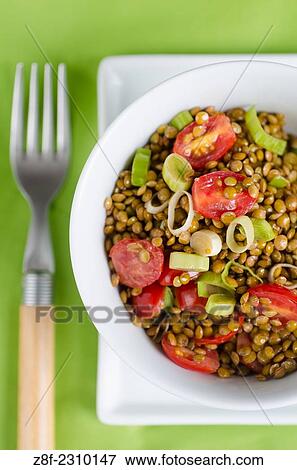 French lentils with leeks. View Large Photo Image Stock Photo - French lentils with leeks.. Fotosearch