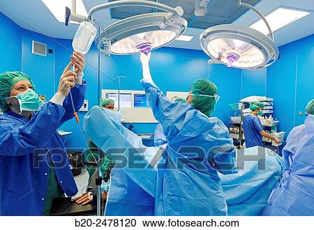 Stock Image - General surgery, Operating room, Ambulatory Surgery, Hospital Donostia, San Sebastian, Gipuzkoa, Basque Country, Spain. Fotosearch