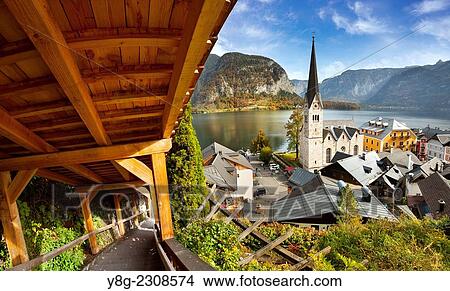 Hallstatt, Austria. View Large Photo Image Picture - Hallstatt, Austria.. Fotosearch